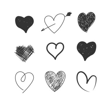 Çeşitli kalp kalıpları.