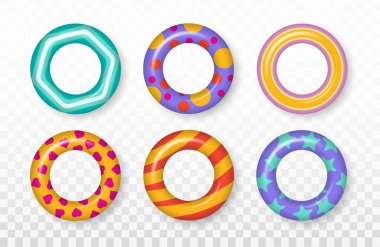 Lastik yüzme halkaları. 