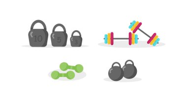 Ağırlıklar, dambıllar, spor salonu.