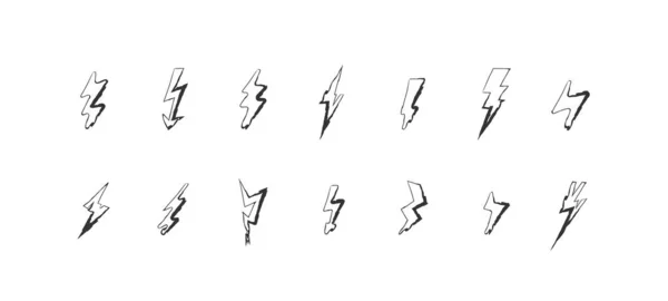 闪电、雷声、能量. — 图库矢量图片