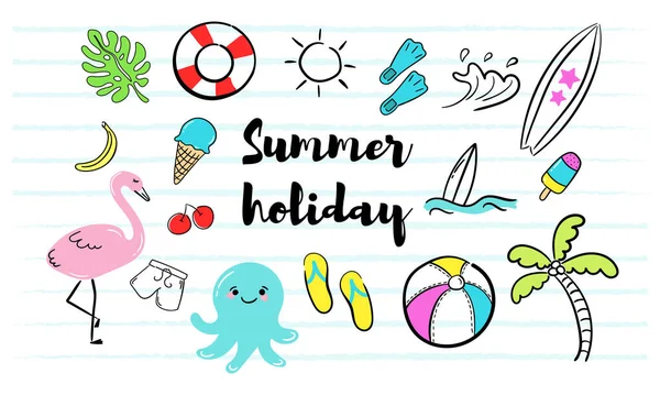 Hello summer, Doodles . — стоковый вектор