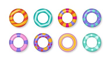 Lastik yüzme halkaları. 