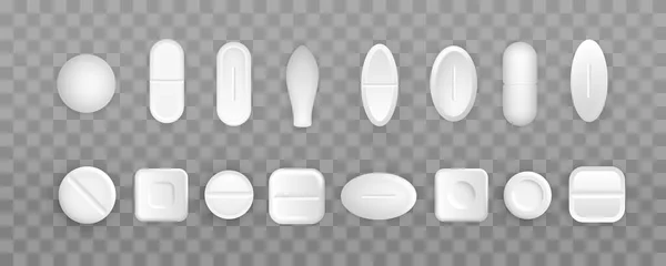 Set de pastillas médicas . — Vector de stock
