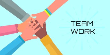 Takım çalışması, el ele tutuşmalar.