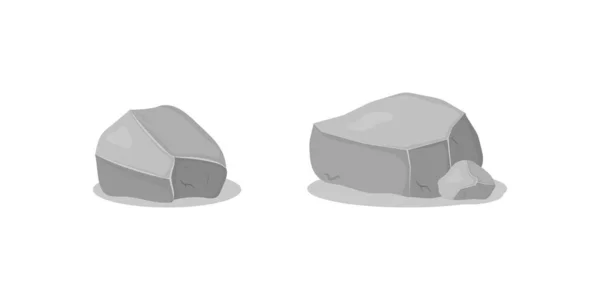 Set pierres grises . — Image vectorielle