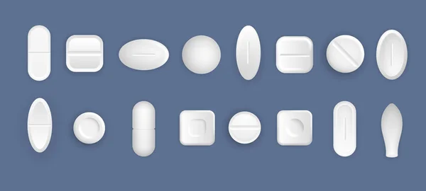 Set pilules médicales . — Image vectorielle