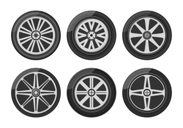 Set car wheels. — Stock Vector