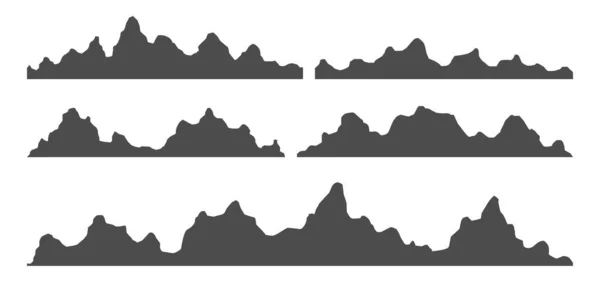 Berg natuur silhouet. — Stockvector