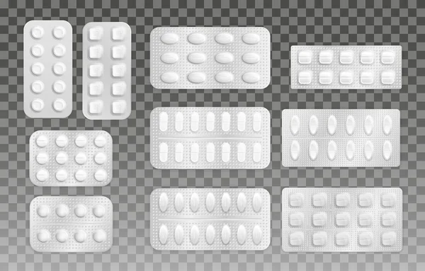 Comprimidos na embalagem . —  Vetores de Stock