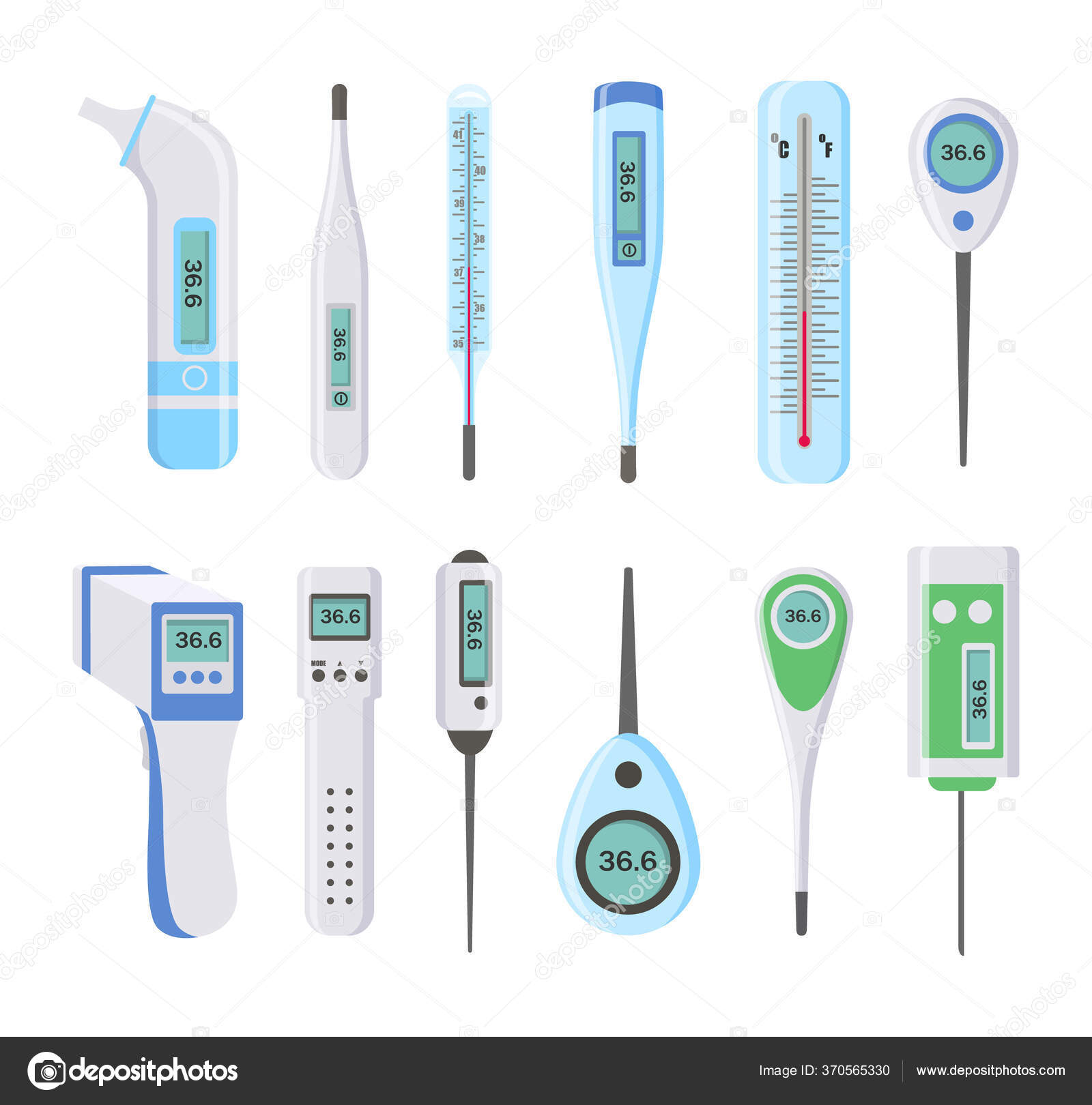 Digital Kitchen Thermometer Stock Illustration - Download Image