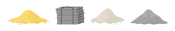 Pieux de matériaux de construction . — Image vectorielle