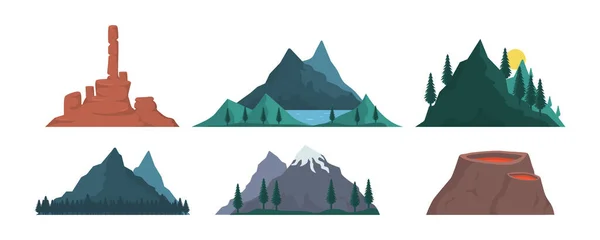 Montagne nature silhouette . — Image vectorielle