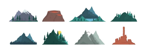 Mountain nature silhouette. — Stock Vector