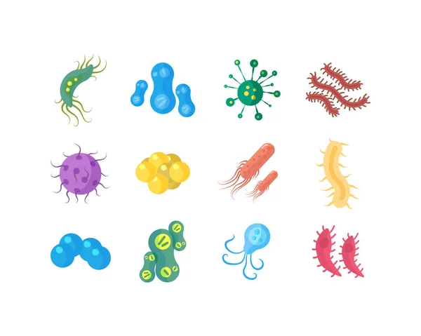 细菌、病毒、结肠病毒. — 图库矢量图片