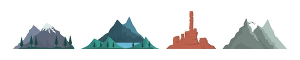 Mountain nature silhouette. — Stock Vector