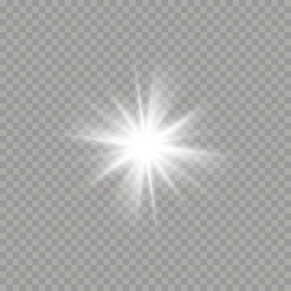Біла світла зірка . — стоковий вектор