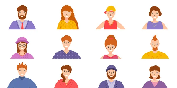 Human face people. — Stock Vector