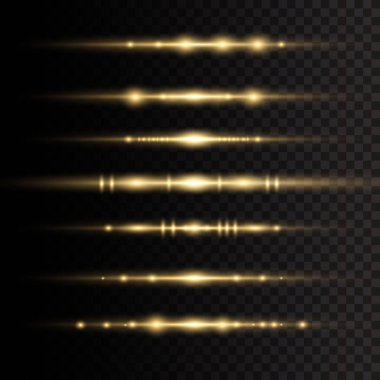 Yatay ışık ışınları.