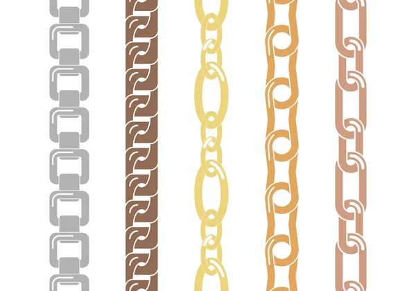 Set colorful chains. — Stock Vector