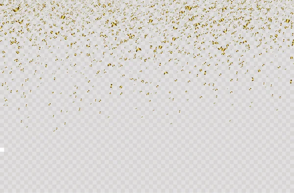 Confettis dorés festifs . — Image vectorielle