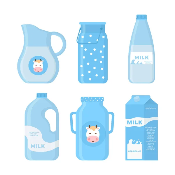 Lait, produits laitiers . — Image vectorielle