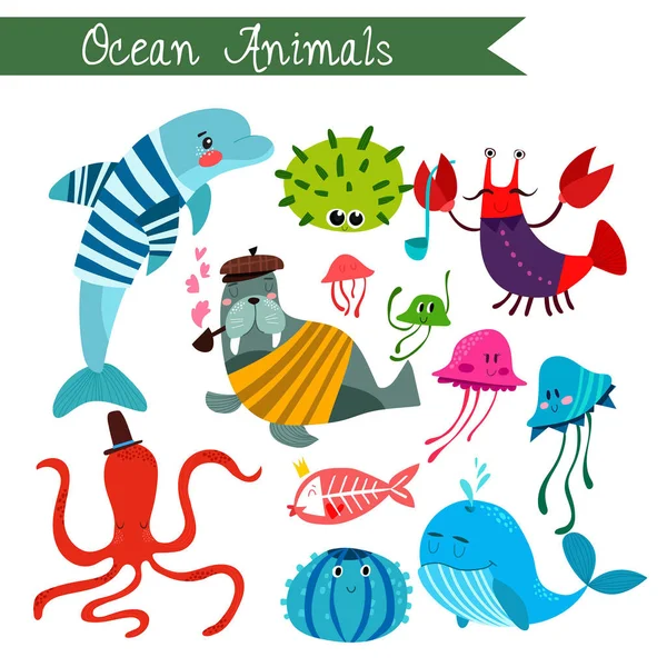 Sourth America animals vector illustration.Vector set. Isolated — Stock Vector