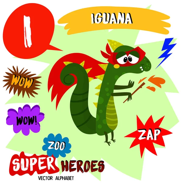 Conjunto súper grande. Lindo vector Zoo alfabeto con animales en dibujos animados — Archivo Imágenes Vectoriales