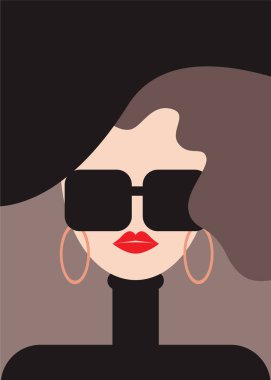 Art Deco woman in retro style. Colorful invitation card. Handmade drawing vector illustration. Art Deco style - poster design.