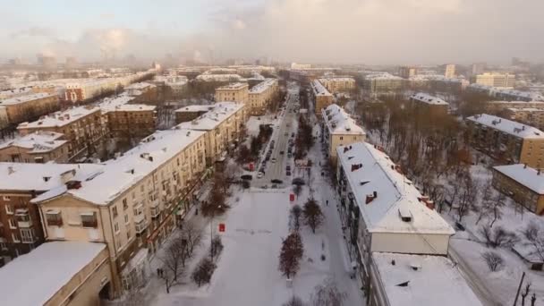 Peisajul de iarnă al ieșirii rusești — Videoclip de stoc