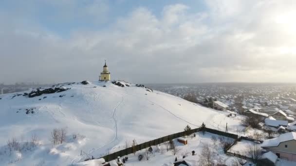 Winterlandschap van de Russische outback — Stockvideo