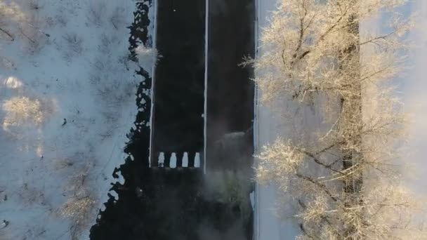 Rus kırsalının kış manzarası — Stok video