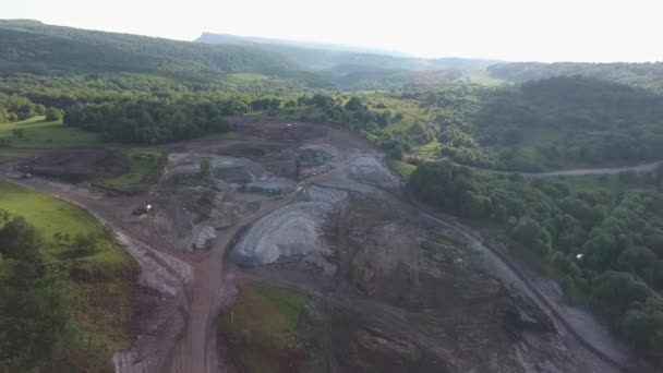 石膏采石场的机械工程 — 图库视频影像