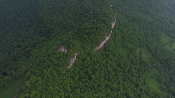 夏天的高加索山脉，空中维耶夫 — 图库视频影像