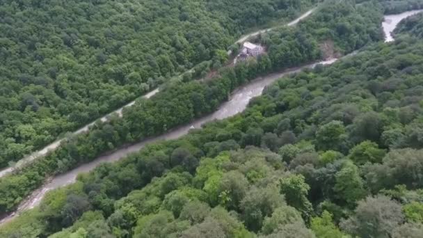 Cáucaso montanhas no verão, wiev aéreo — Vídeo de Stock