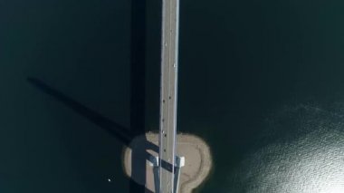 long cable-stayed road bridge from Vladivostok to island Russkiy