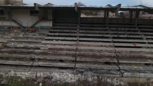 Destroyed the stadium ,from the Soviet Union — Stock Video