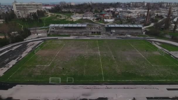 Destroyed the stadium ,from the Soviet Union — Stock Video