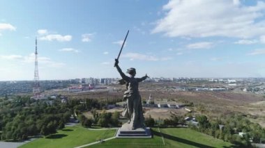 Volgograd, Rusya-Eylül 2017: Anavatan 'ın çağrısı