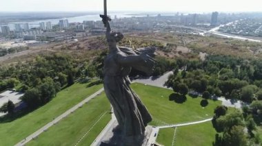 Volgograd, Rusya-Eylül 2017: Anavatan 'ın çağrısı