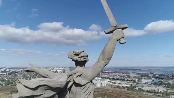 Volgograd, Russia-settembre 2017: Il monumento "la Patria chiama "" — Video Stock