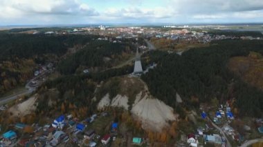 Khanty-Mansiysk kasabası, hava manzaralı, genel manzara