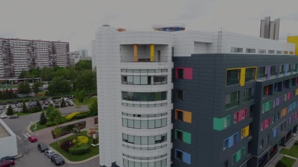 Hôpital moderne pour enfants de couleur nommé d'après Dmitry Rogachev à Moscou, aérienne — Video