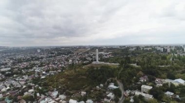 Sonbahar, Rusya hava manzaralı Sokolova Dağı Saratov 'daki Zafer Parkı' ndaki 