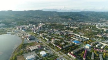 Liman kenti Nakhodka Sonbaharı, hava manzarası