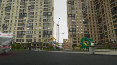 Karantina covid-19 'un boş oyun parkları. özel bir kasetle kullanılabilir