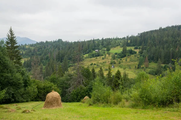 Stogu siana w górach — Zdjęcie stockowe