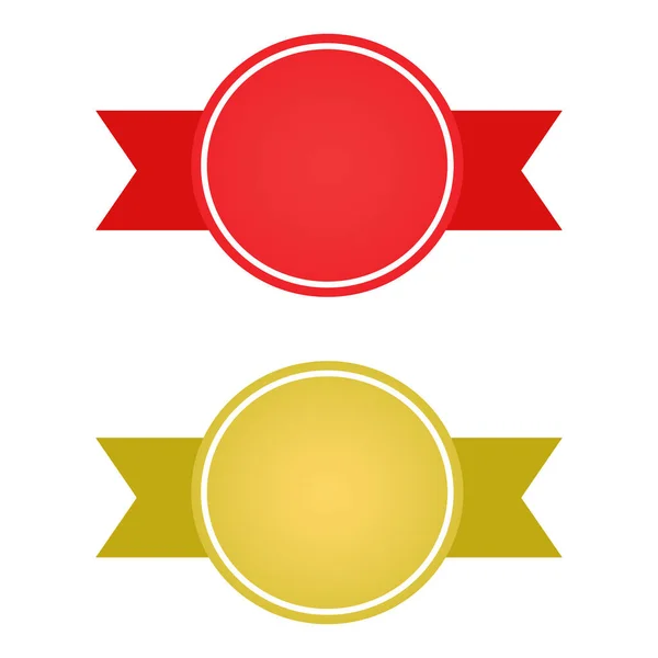 Illustration Vectorielle Simple Ruban Rouge Convient Pour Affiche Bannière Promotions — Image vectorielle