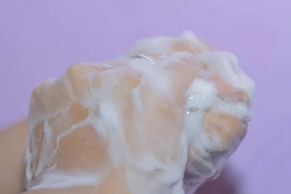 Lavar Mãos Com Sabão Passo Direito Prevenção Vírus — Fotografia de Stock