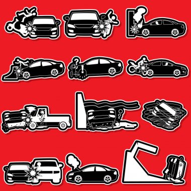 silhouette car accident