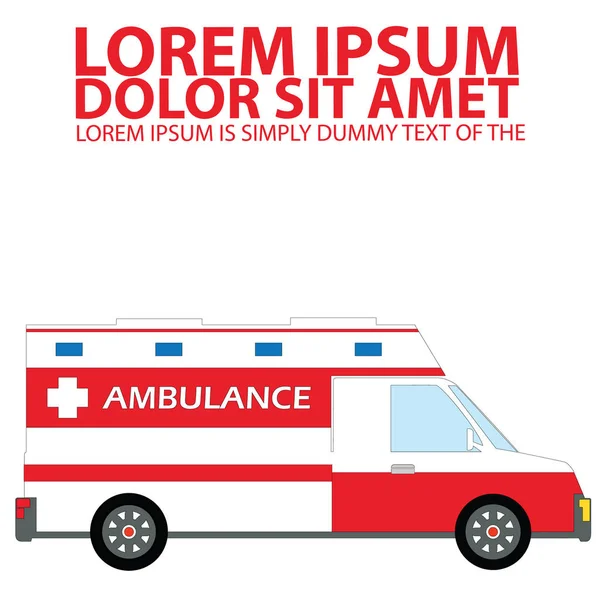 Acil Ambulans izole — Stok Vektör